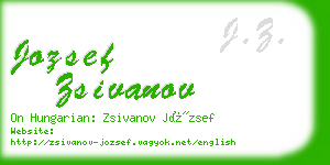 jozsef zsivanov business card
